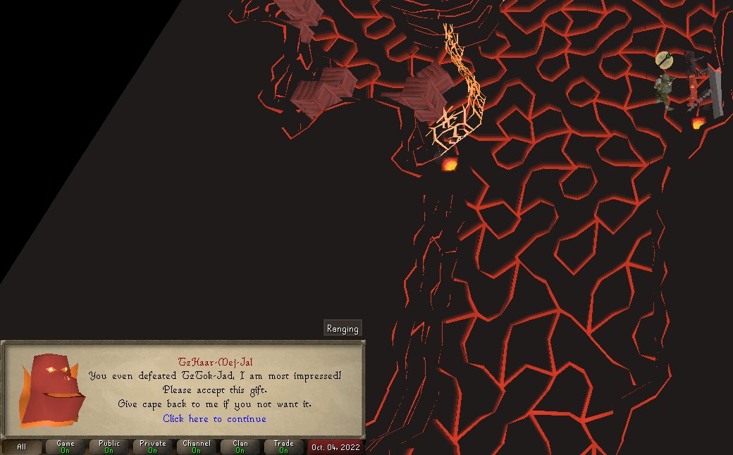 ScarabsOSRS's tweet photo. Finally got my first fire cape! 😮‍💨 https://t.co/7b5vjntIrb
