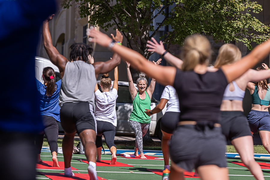 TulsaHurricane's tweet photo. #Pow6rfulMinds Week is off to a great start! Yoga for #MotivationalMonday was a success! 

Don't miss out on a Mental Health Talk from our very own Jimmy Stewart tonight for #TipTuesday at the Reynolds Center at 8:30pm! FREE Pizza will be provided!

#ReignCane https://t.co/LI909a1TQ1