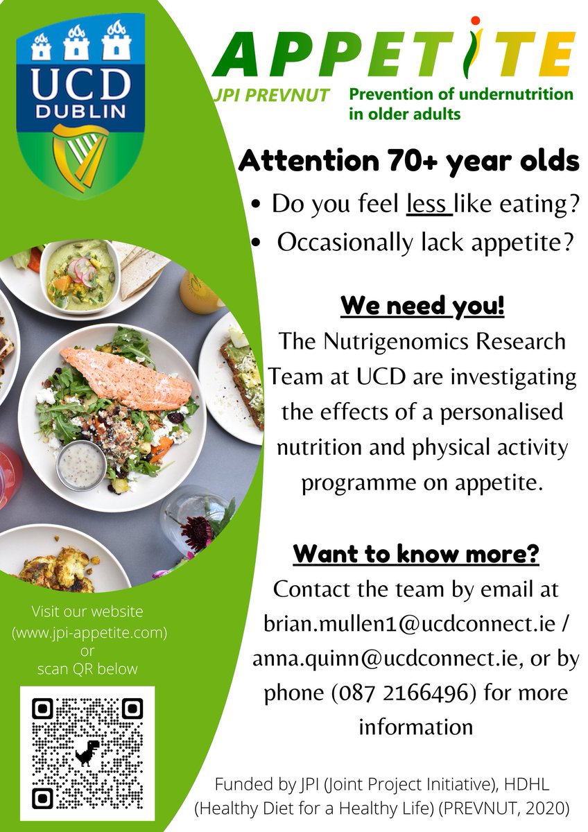 Delighted to have commenced recruitment for my PhD doctoral research project. Details below, and please Retweet and spread the word. 
<a href="/UCDFoodHealth/">UCDFood&Health</a> <a href="/CACorish/">Clare Corish RD</a> <a href="/HelenMRoche/">Helen Roche</a> <a href="/katy_horner/">Katy Horner</a> <a href="/hrbireland/">HealthResearchBoard</a> <a href="/APPETITE_JPI/">JPI APPETITE</a> <a href="/JPI_HDHL/">HDHL</a>