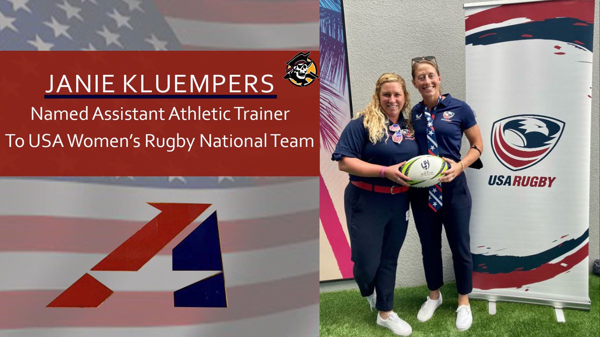 ParkPirates's tweet photo. Janie Kluempers Named Assistant Athletic Trainer for USA Women’s Rugby National Team During the 2021 Women’s Rugby World Cup! 🇺🇸❤️🏴☠️💛
https://t.co/Mk0F5w9LYo
@rugbyworldcup @USAWomenEagles @ParkUniversity @ravenathletics @JanieKluempers @katezack28 @HYRugby_KS https://t.co/HZ5nFWZNRk