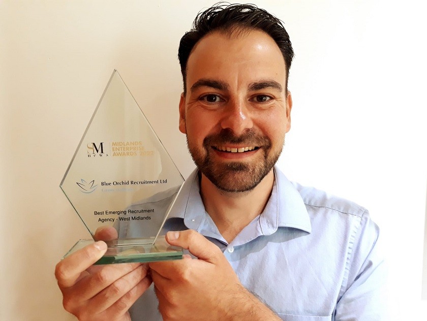 Birthday celebrations for <a href="/BlueOrchidRec/">Blue Orchid Recruitment Ltd</a> after launch during Covid pandemic shropshirebiz.com