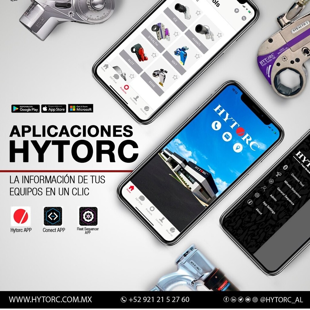 Hytorc_AL's tweet photo. ¿Ya conoces la APP oficial de HYTORC?
Te brinda el acceso directo a las tablas estándar de torque, videos de seguridad y operación, manuales de productos, ubicaciones de centros de servicio autorizados. �La información de tus equipos en un click.
Disp… https://t.co/X9T7VGeQ1s https://t.co/OOyXzTTfGi