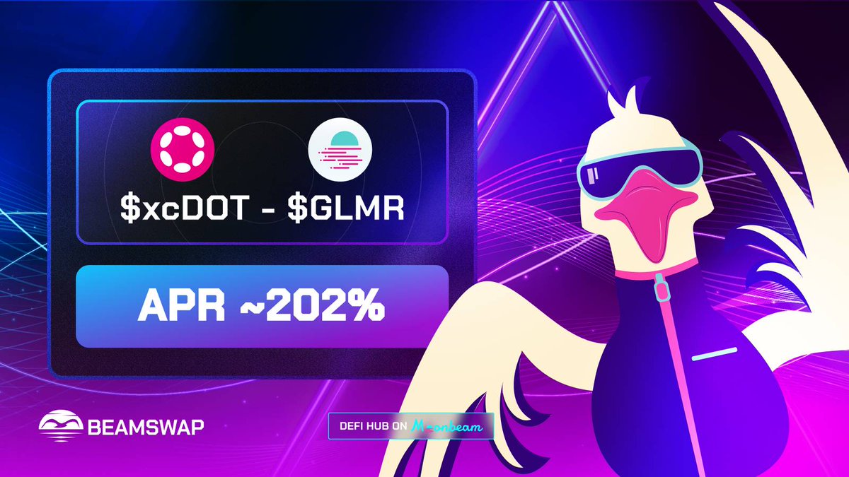 Beamswapio's tweet photo. ✨ @Polkadot users explore the power of #XCM and explore the paraverse with the @MoonbeamNetwork and #Beamswap!

#Stake in our $xcDOT - $GLMR #YieldFarm.

💰 #Earn up to ~202% APR 💰

Or explore our other #Polkadot Native #Assets!

Start today!
👇👇👇👇
https://t.co/UEXv7lFACB https://t.co/onEBr1z824
