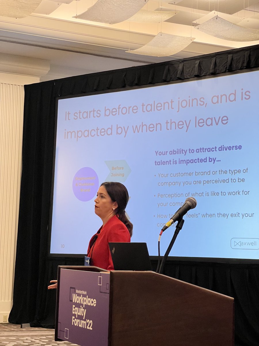 WatW_Elissa's tweet photo. Happy to kick off Adriana Cisneros Basulto session on Personalized TR to Power Your DEI Strategy. #WEF22 #HR #WorldatWork https://t.co/dxgdmjQZtl