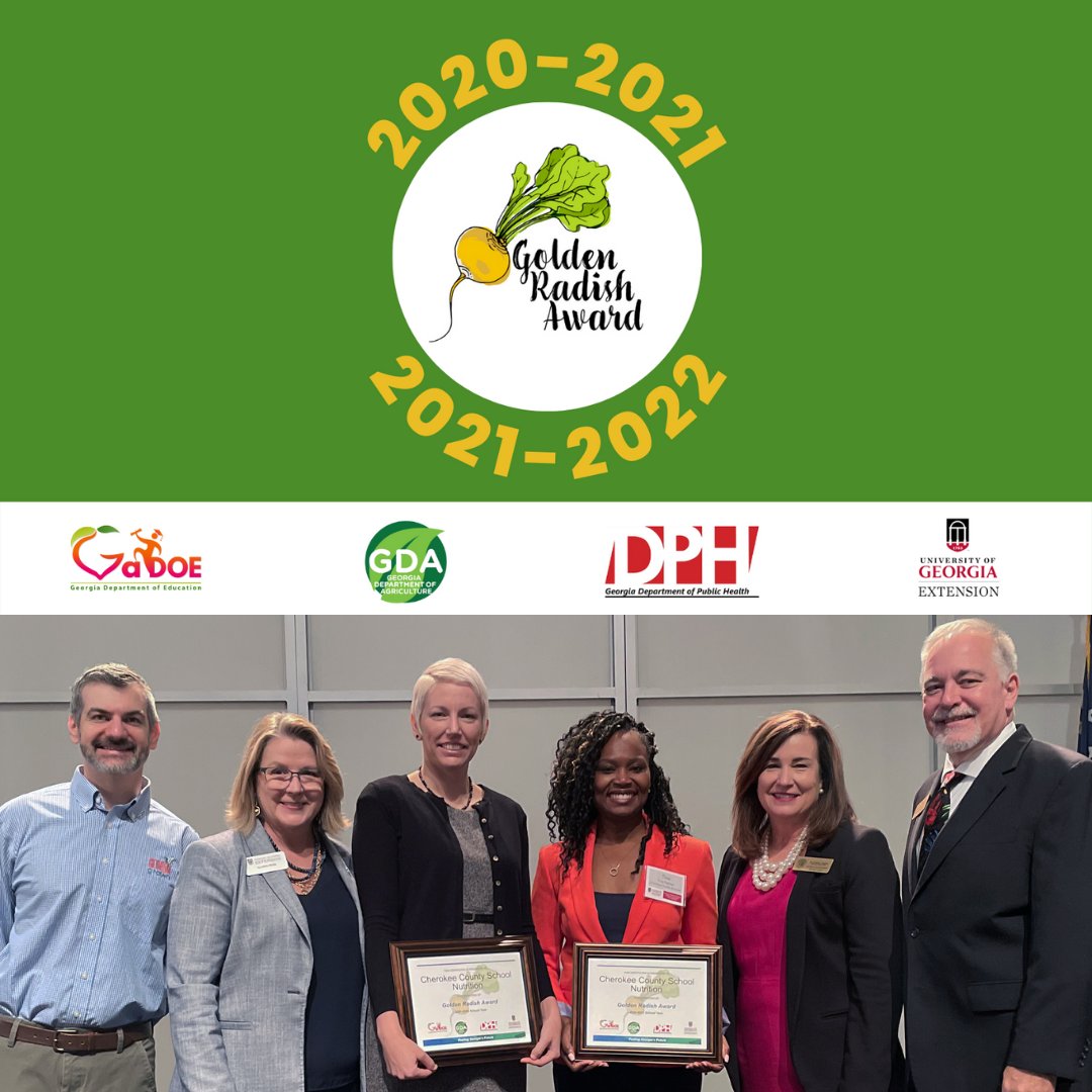 CherokeeSchools's tweet photo. CCSD has again earned a top state honor for providing outstanding meals and service to students! CCSDβs School Nutrition program won the Golden Radish Award from the Georgia Department of Education School Nutrition Division. More: https://t.co/WReATuazH6 #CCSDfam #CCSDserves https://t.co/rJufMWYybd