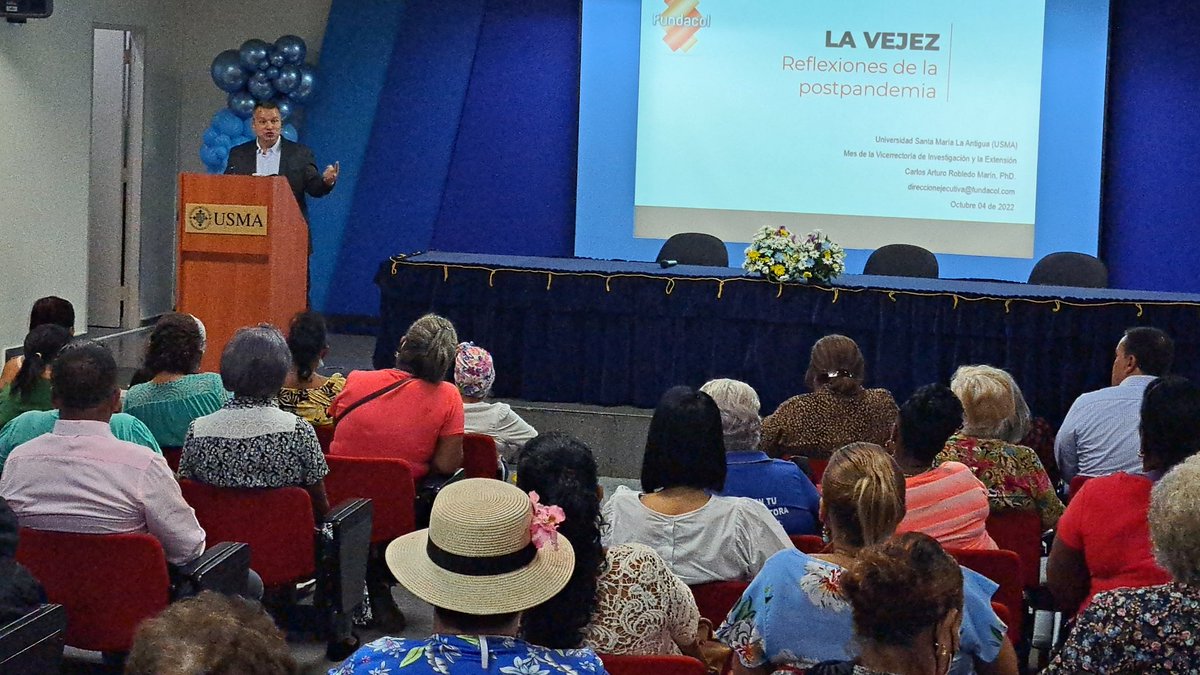 USMApanama's tweet photo. #IntergeneracionalUSMA
📚 Inicia la presentación del libro "La Vejez: Reflexiones de la postpandemia" por el Dr. Carlos Robledo Marin.🔎
#USMAPanamá #FundaCol #terceraedad #vejez #adultomayor https://t.co/ylZrsE8Prm