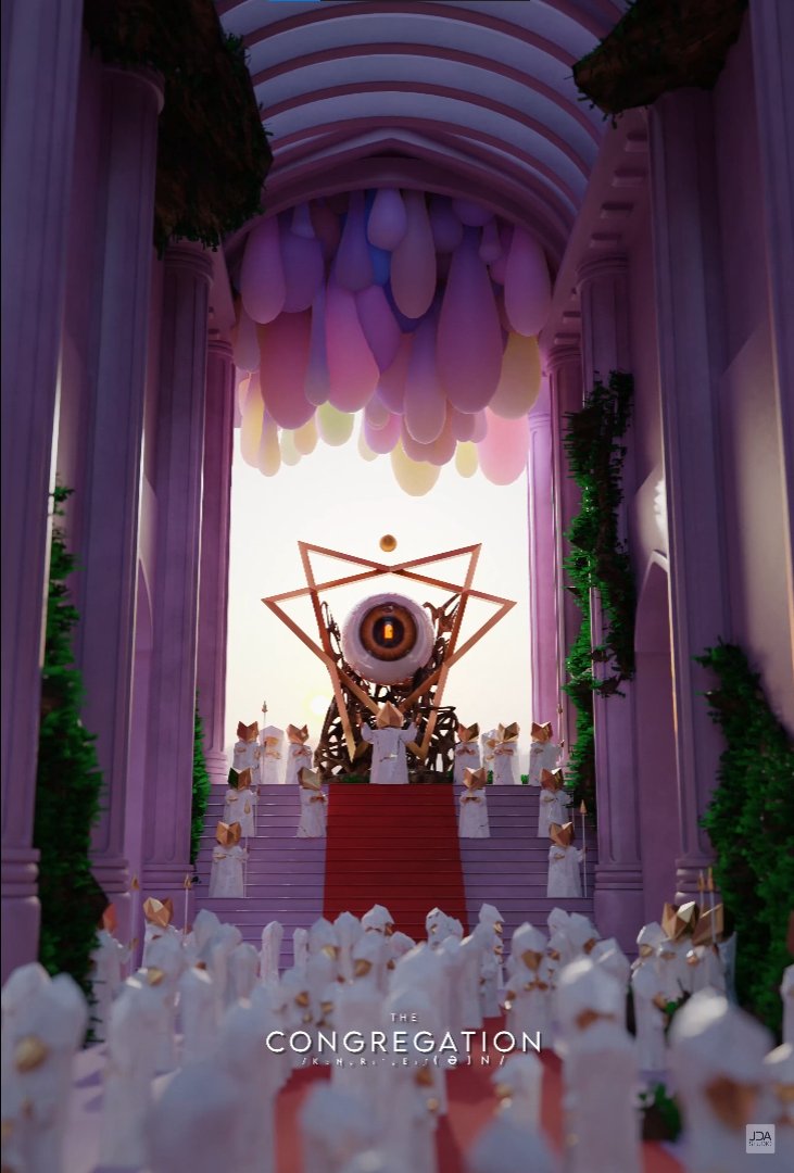 JDA_studio's tweet photo. The Congregation |
/kɒŋɡrɪˈɡeɪʃ(ə)n/
noun: congregation; plural noun: congregations; noun: Congregation
- a gathering or collection of people, animals, or things

"The Overseer guiding its congregation through a door that it sees" #3dmodeling #NFTartist #instagood   #Artist #love https://t.co/04nFpsaPAh