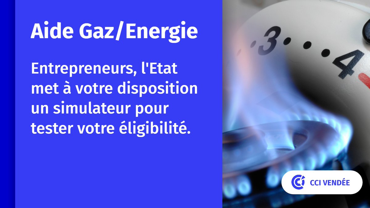 ccivendee's tweet photo. Aide spécifique en faveur des entreprises grandes consommatrices d’ #Energie  : connaissez-vous le simulateur proposé aux entreprises pour évaluer rapidement leur éligibilité et estimer l'éventuel montant de l'aide ? C'est ici 👉 https://t.co/Wcnw7nYHi2 https://t.co/VBTtOlIdUa