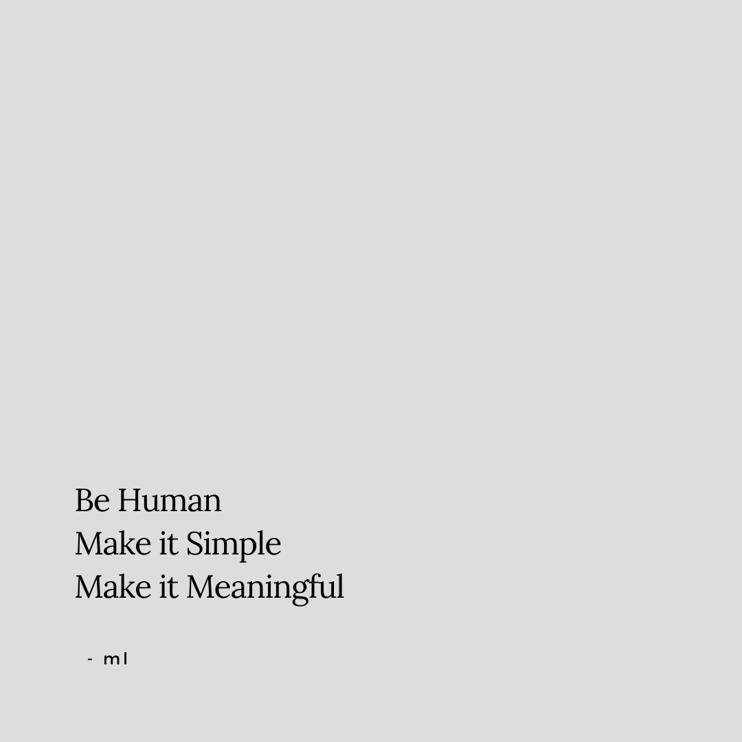 3 simple rules for marketing communications…

Be Human: Would you speak like that in a conversation with someone (because that's what this is)

Make it Simple: Are we saying it clearly &amp; straightforwardly?

Make it Meaningful: Is there value to the reader?

- ml