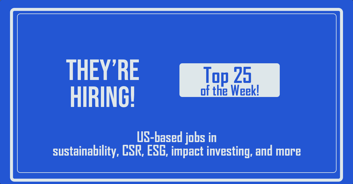 JamesTVReeves's tweet photo. CEO, Global Electronics Council (GEC) -- New York, NY -- https://t.co/RuVbRpWVMc

Director, #Sustainability Engagement and Partnerships, #Google -- Various -- https://t.co/R2W2zRBeTq

 Sustainability Communications Lead, KKR -- New York, NY -- https://t.co/DtHy6w7EbZ

#csr #ESG https://t.co/Mg5zRtUj4h