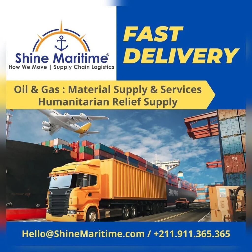 ShineMaritime's tweet photo. Reach-out to us for all your Supply Chain needs. #OilGasMaterialRequest #HumanitarianSupply #HowWeMove #Logistics #SupplyChain #SSOT #AirTransport #RoadTransport #RiverTransport #MarineFreight #Warehousing #Clearing #Forwarding #Customs #Cargo #Transport… https://t.co/GeuiV5eJL6 https://t.co/AliPoFsvDl