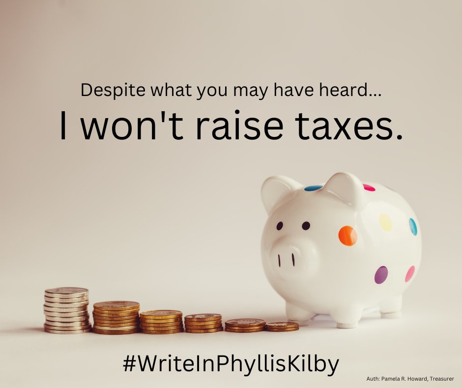 PhyllisKilbyCC's tweet photo. I have been posting a lot about what I will do as the Councilor from District 4, but now I need to say what I won’t do. 
I won’t raise taxes. 
I won’t drive around in a county leased Tahoe. I won’t redecorate my office. 1/3 https://t.co/djR6pgU1RU