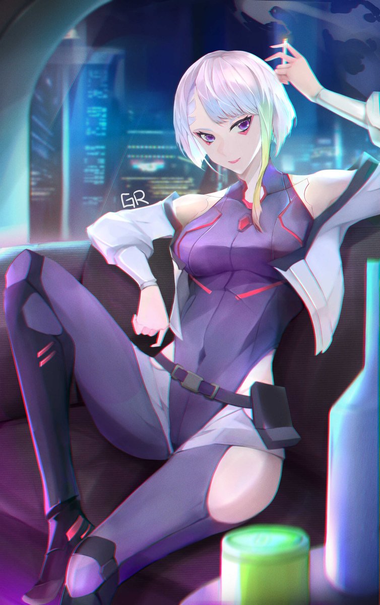 GinRuyani's tweet photo. Finally I finished my fanart #LUCY from #CyberpunkEdgerunners 

and I happen to be opening a half price comission at https://t.co/y3PBz8gRvt https://t.co/UBgkm11Af5