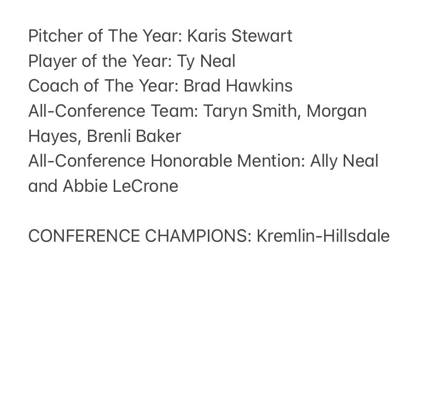 KremlinSoftball's tweet photo. Congrats to these 5 girls on making the CSC All-Conference Team🤩 https://t.co/ymSxpUcPyS
