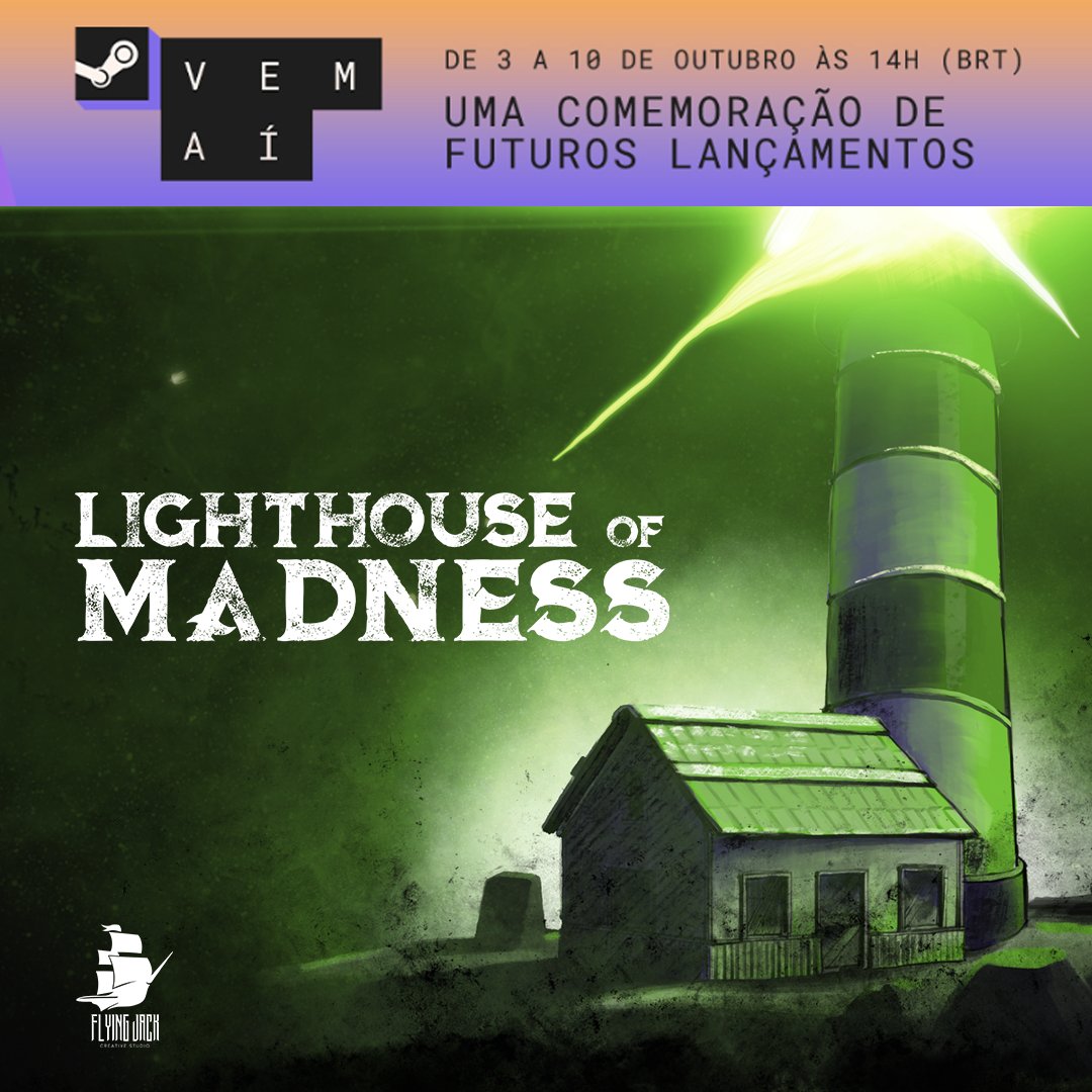 StudioFJ_BR's tweet photo. Estamos presentes no STEAM VEM AÍ! 🌊

Você pode jogar a DEMO do Lighthouse of Madness, basta aessar nossa página e baixar!

Ah, lembra de adicionar na Lista de Desejos, isso nos ajuda muito,

Conta pra gente se você conseguiu manter sua sanidade?

https://t.co/pPr0Apbu8g https://t.co/rRtJ1umbsT