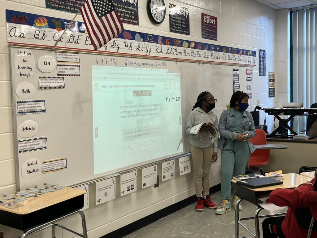 So many good things happening in 4th grade math at HFE! @DFlowLeads #studentengagement #studentsleading #smallgroupinstruction #mathematicalthinking