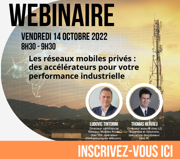 📆[#Webinaire #RMP] Vous vous posez des questions sur les réseaux mobiles privés : comment ces réseaux fonctionnent-ils ? Quels cas d’usage pour votre entreprise ? Inscrivez-vous au webinaire organisé par TDF, vendredi 14 octobre de 8h30 à 9h30
👉bit.ly/3SBivdg