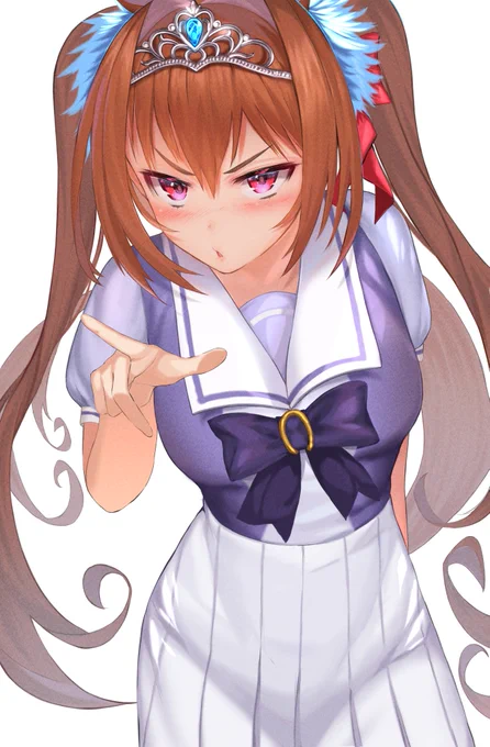 #ウマ娘 #ダイワスカーレット ツンとデレ    (背景なし) 