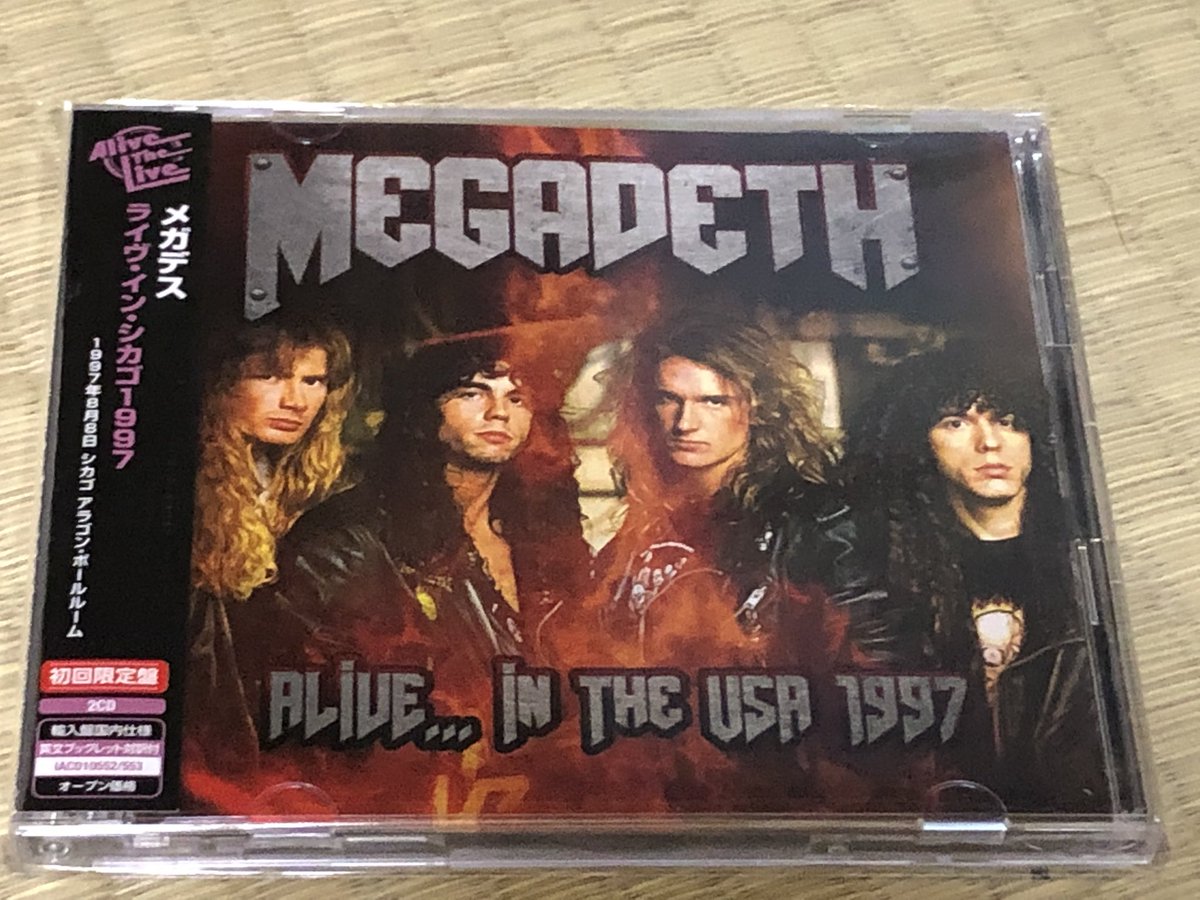 marugen17's tweet photo. It arrived🤘😎🤘

#Megadeth #LiveAlbum #AliveInTheUSA1997 #CrypticWritings #VivaBudokan #LiveInChicago https://t.co/0WWGg6yQ4R