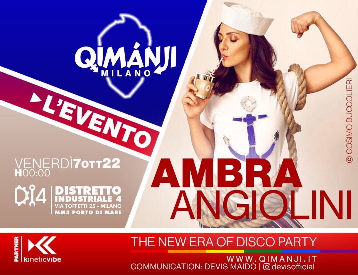 Kinetic_Vibe's tweet photo. Non perdere l'occasione di partecipare ad una notte *MAGICA*!

AMBRA ANGIOLINI sarà ospite con uno show esclusivo al QIMANJI questo Venerdì 7 Ottobre al Distretto Industriale 4 di Milano!

Biglietti disponibili qui:
https://t.co/yMZvneQYzF https://t.co/ux2t3SwLQ5