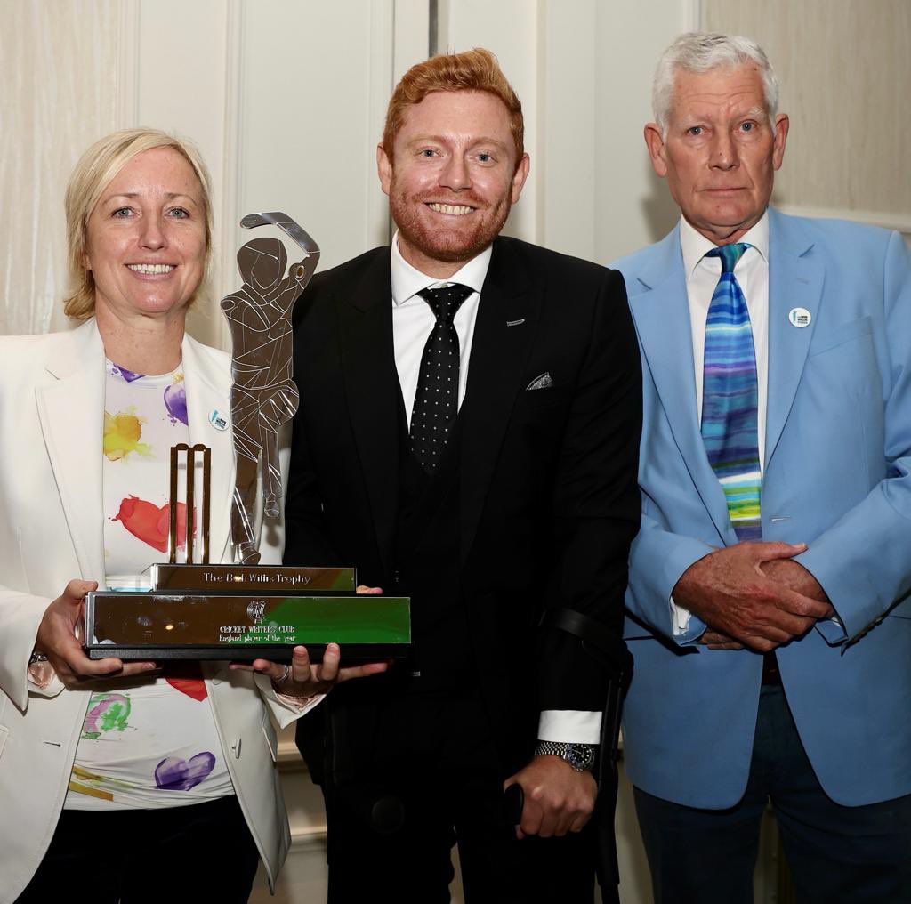 We’re absolutely delighted that <a href="/jbairstow21/">Jonny Bairstow</a> has won the inaugural Bob Willis Trophy for England Player of the Year - what a season and what a sport for coming to accept it on one leg!