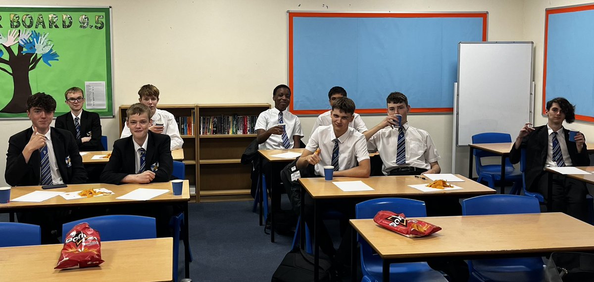 Y11 revision tonight consisted of cups of tea, Pepsi max, Doritos and massive amounts of brainpower. These boys turn up week after week and continue to amaze me. Keep it up my superstars🤩 <a href="/waleshigh1823/">Wales High Y11- 2022/2023</a> <a href="/WalesHigh/">Wales High School</a> <a href="/WalesEnglish/">WalesEnglish</a>