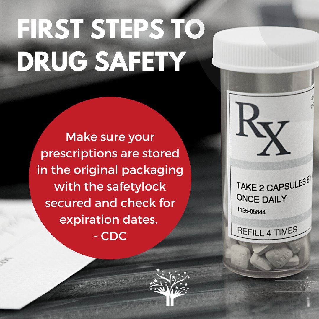 bridginglives's tweet photo. Here are some tips to store your prescription medication safely: 
Check to see if any of your prescription medications are expired. Make sure your medicine is stored in the original packaging with the safety lock tightened and secured. https://t.co/QxfGAgSXs7