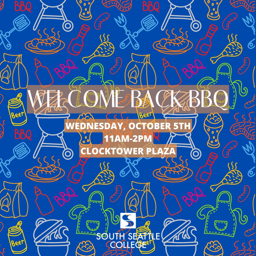 Veggie burgers, hotdogs, hamburgers, ice cream, and more! Check out the Welcome Back BBQ tomorrow between 11am and 2pm in the Clocktower Plaza!