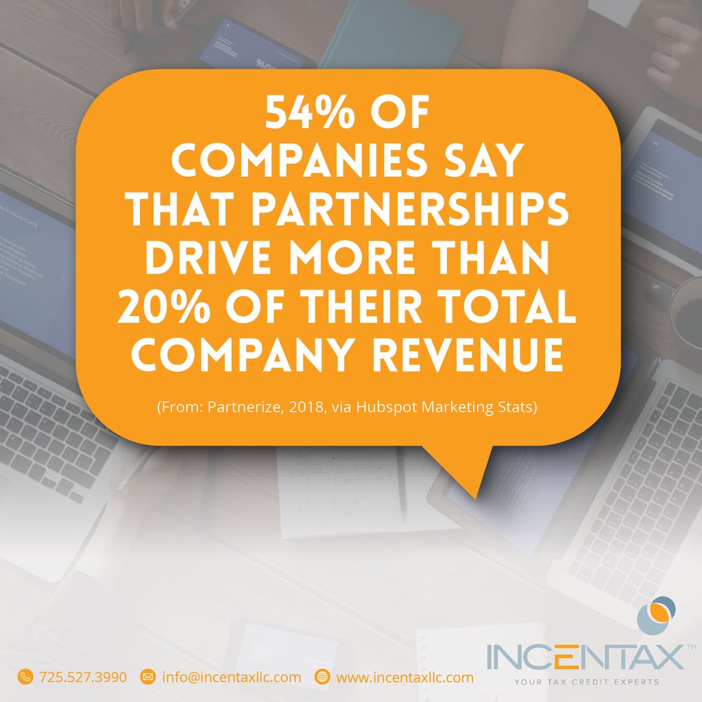incentaxllc's tweet photo. Partnerships are an important part of many businesses. Our partners rely on our team of Tax Credit Experts to educate, qualify, guide, and defend their clients. 

Learn more at https://t.co/yMXtPGOIvE 

#Incentax #TaxCreditExperts #BusinessTaxCredits #Partnership https://t.co/dVQ9BQi4OG