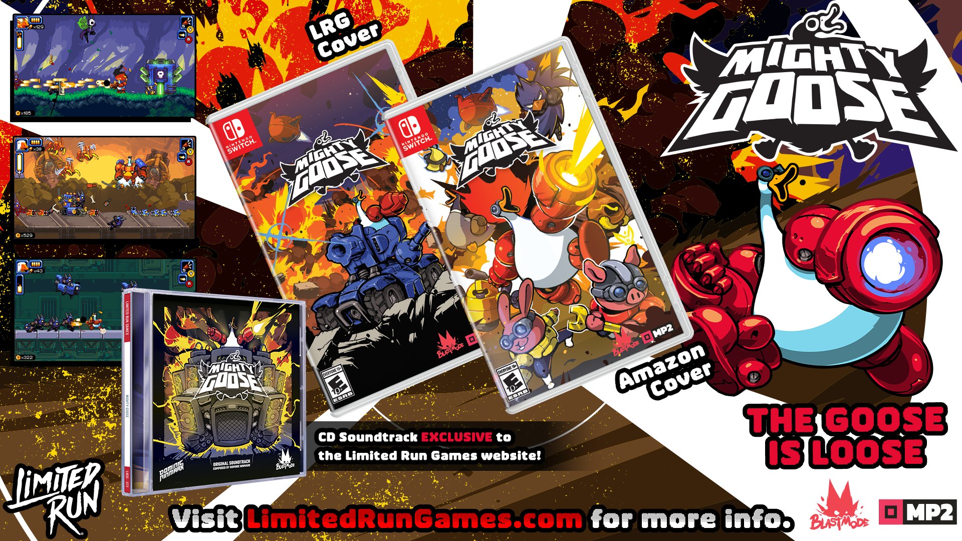 Limited Run Games on Twitter: "The goose is loosed upon our Distro Line!  Pre-order Mighty Goose for Switch! LIMITED # available on our website.  Check out our Amazon listing for an exclusive