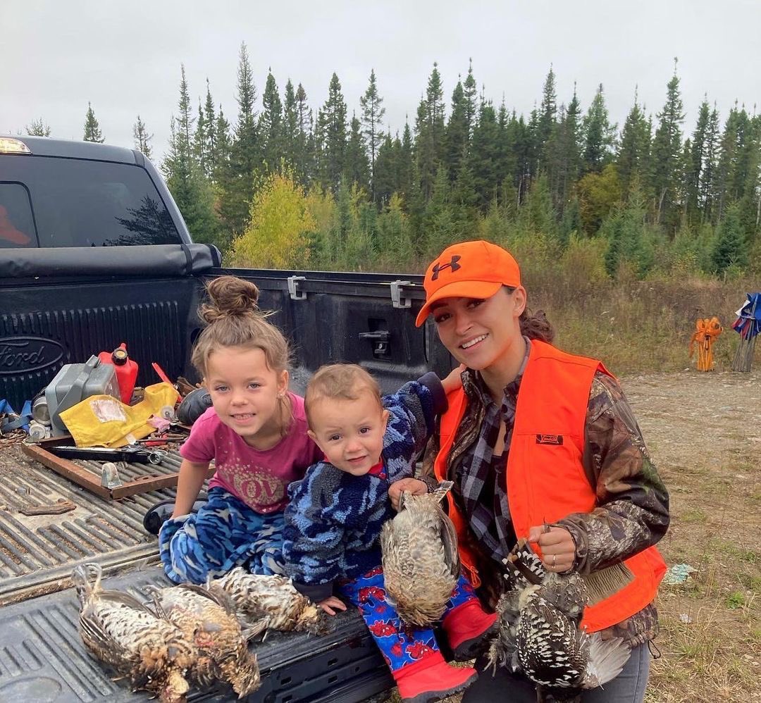 “In this family, we aim for the game, we wear camo, we respect our riffles, we prey before meals, we lock and load and we never miss 🐓” — Andrea

<a href="/UnderArmour/">Under Armour</a> <a href="/Ford/">Ford Motor Company</a> #sportsmancanada #hunting #hunt #huntingfamily #camo