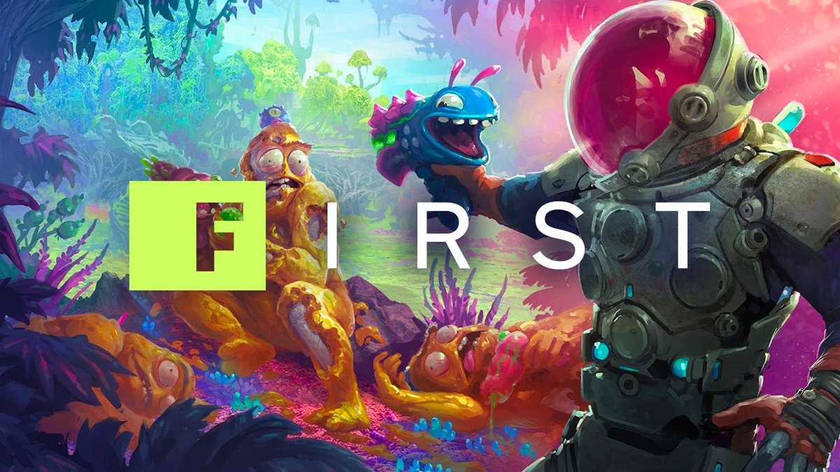 IGN's tweet photo. We sit down with High on Life devs and roam around the previously unseen Zephyr Paradise biome, discussing Justin Roiland's comedic influence and how there's so much funny dialogue in the game that not even some of the developers have heard it all. https://t.co/NUNltNDn8D https://t.co/n6se6n39oD
