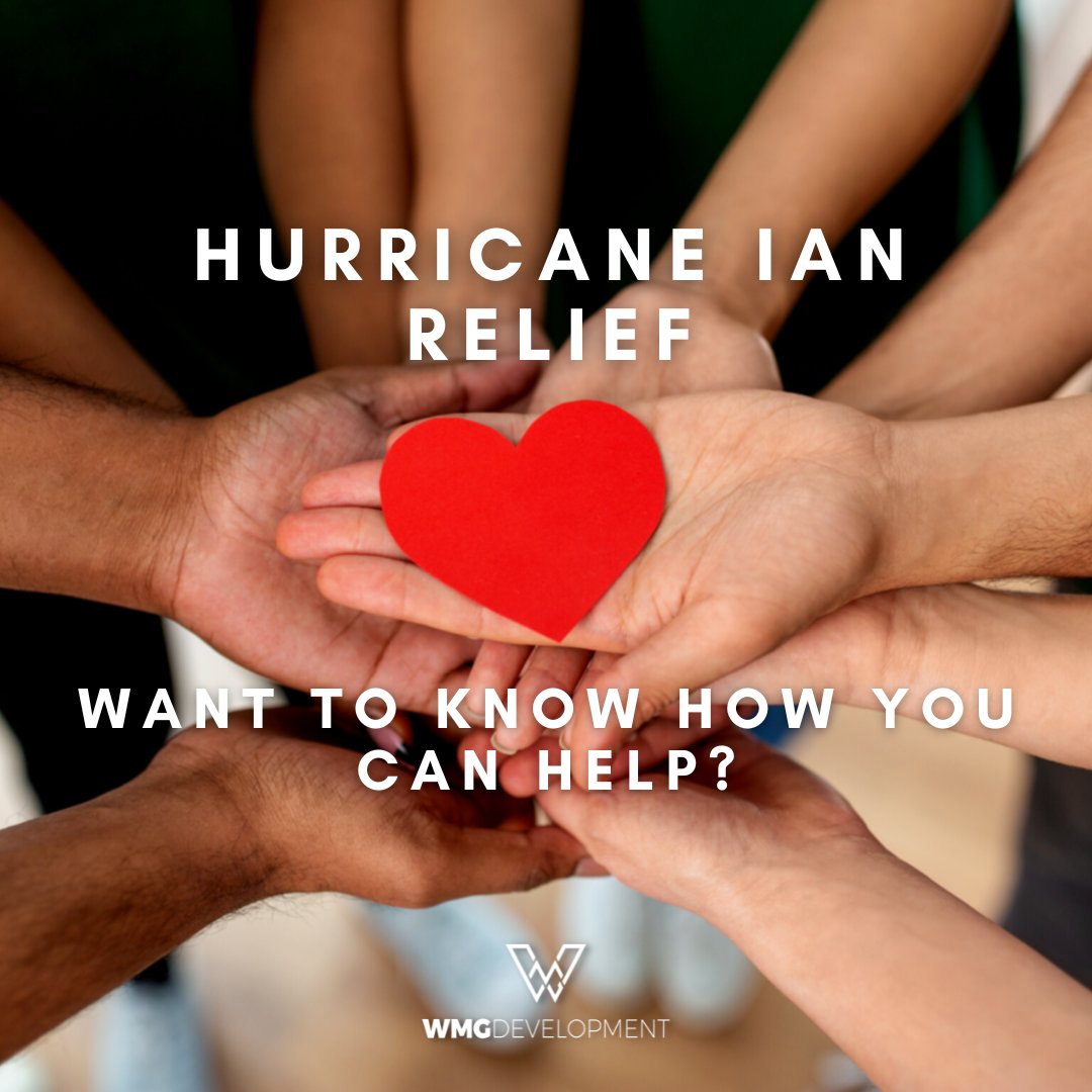 WMGDev's tweet photo. Many of you have reached out looking for ways to support those affected. If you’d like more information on how to get involved with our mission specifically, please reach out to hurricaneianrelief@wmgdevelopment.com. 
#WMGDevelopment #HurricaneIan #SWFL https://t.co/dPMZR3BQkT