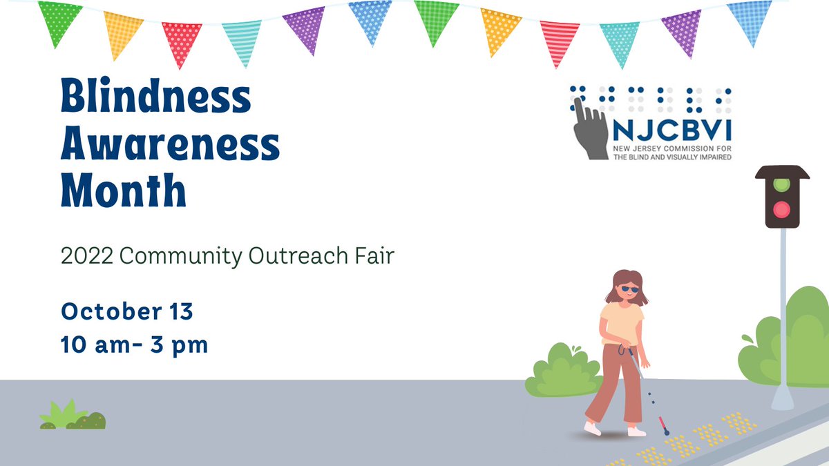 KesslerFdn's tweet photo. October is #BlindnessAwarenessMonth! @NJDHS's Commission for the Blind and Visually Impaired is holding a unique community outreach resource fair on October 13th from 10 AM- 3 PM. For more info: AskCBVI@dhs.nj.gov
#PeopleWithDisabilities #PWD #blind #visuallyimpaired #NJDHS https://t.co/zrsZ8hAaZl