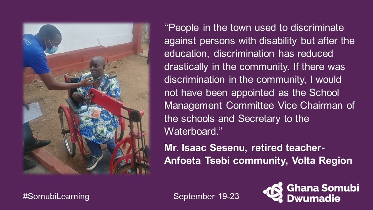 GhanaSomubi's tweet photo. At #GHPC22 our partner @Sightsavers is highlighting the positive impact of inclusive and participatory design of social behaviour change interventions to reduce disability and mental health stigma and discrimination. Participants are really noticing a difference! #SomubiLearning https://t.co/oZa6ti1ShJ