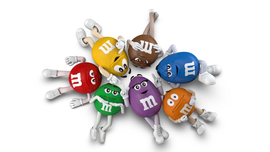 M&amp;M parent company, Mars, is introducing a new color!  Purple will join Red, Orange, Yellow, Green, Blue and Brown. The new color represents acceptance and inclusivity!  Much respect for Mars!  #OneLove