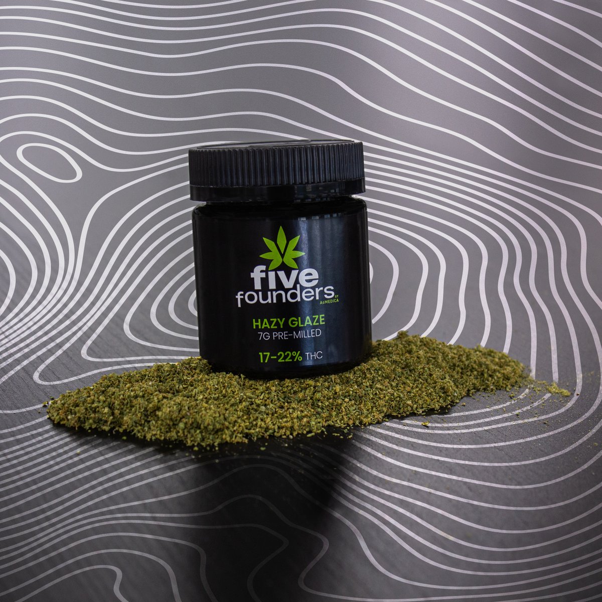 FiveFounders_'s tweet photo. Perfectly milled for optimal consumption.

Five Founders Hazy Glaze Pre-Milled is seven grams of quality indica-dominant, single strain, pre-milled cannabis.

Ready to roll/use.

#FiveFounders #7g #HazyGlaze #premilled #qualitycannabis https://t.co/AuvzyQkAXd