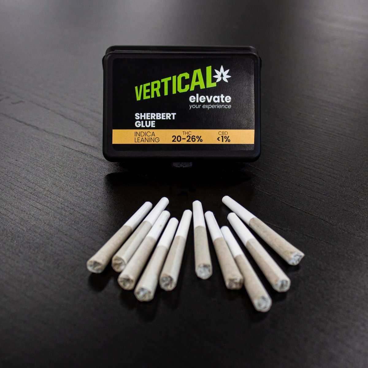 Have you tried our Sherbert Glue 10 x 0.35g Pre-Rolls?

For consumers looking for balance, Sherbert Glue is a near 50-50 indica-sativa balanced cultivar.

#Vertical #VerticalCannabis #SherbertGlue #ElevateYourExperience