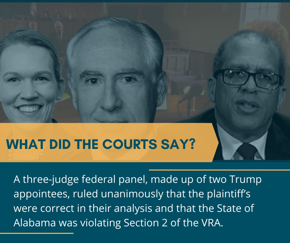 AlaValues's tweet photo. What is Milligan v Merrill ? 

#powerontheline #freedomontheline #fairmaps #alabamavalues #chooseourownrep #communitymatters #savetheVRA #scotus #alvalues #redistricting #justiceontheline #democracyontheline https://t.co/nqAiKoBk9o