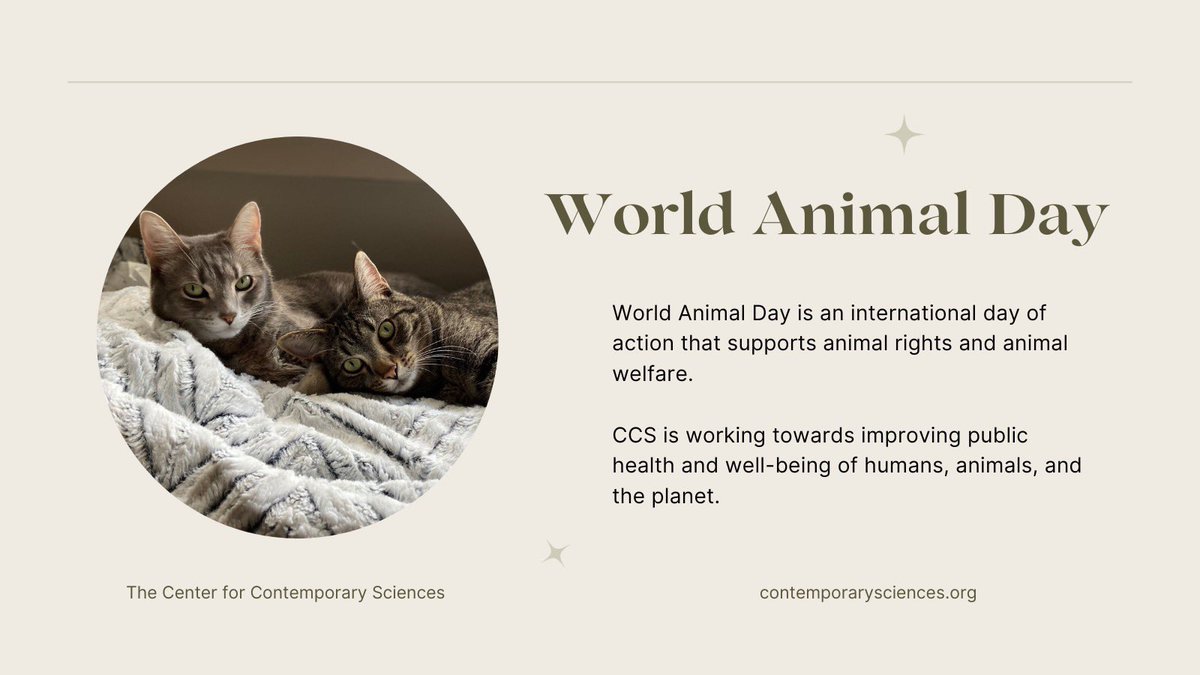 Contemp_Sci's tweet image. Happy #WorldAnimalDay! CCS works to make a difference for animals, humans, &amp;amp; the planet everyday like supporting legislation such as the #FDAModernizationAct which allows drug manufacturers to use human-relevant research models rather than ineffective #animaltesting! 

#science