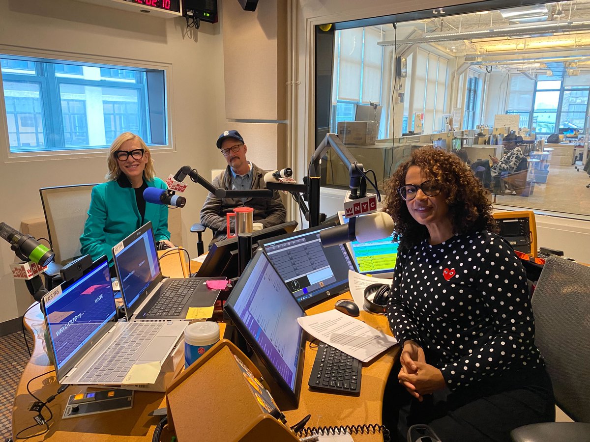 katehinds's tweet photo. Now in studio at @wnyc: Cate Blanchett and Todd Field, here to talk about @tarmovie with @alisonstewart. https://t.co/eVb4z2j4FH