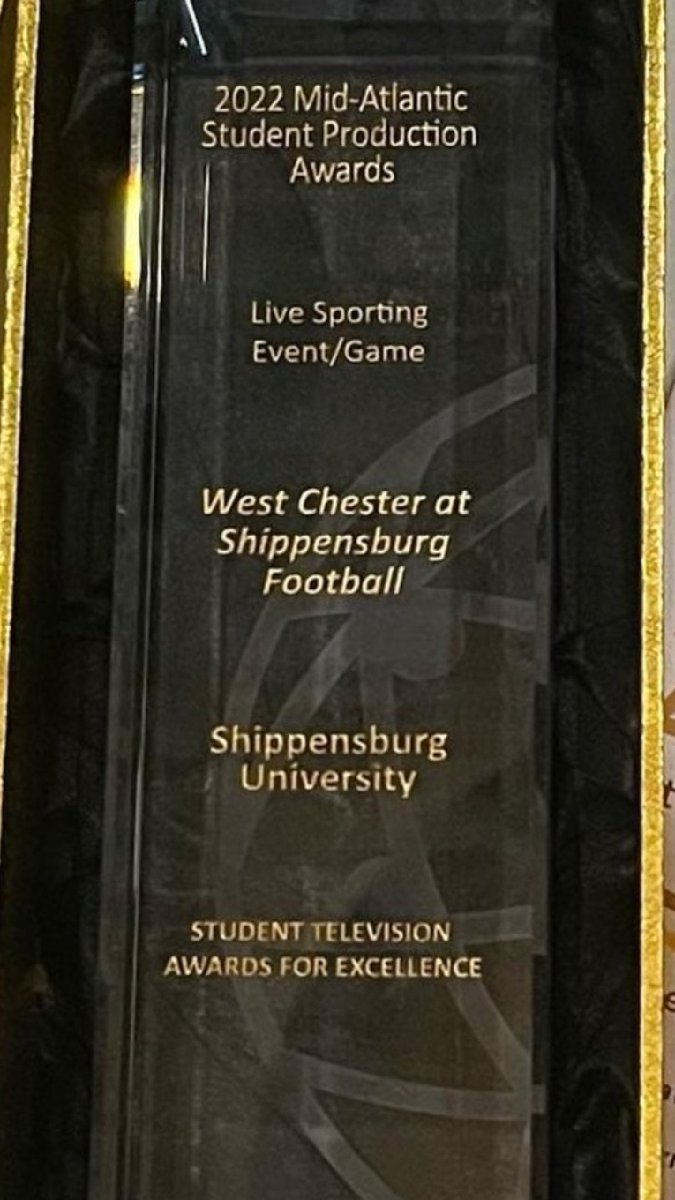 Congratulations to SUTV on winning a 2022 Mid-Atlantic Emmy Award for their West Chester at Shippensburg Football broadcast! We could not be more proud of your accomplishment.