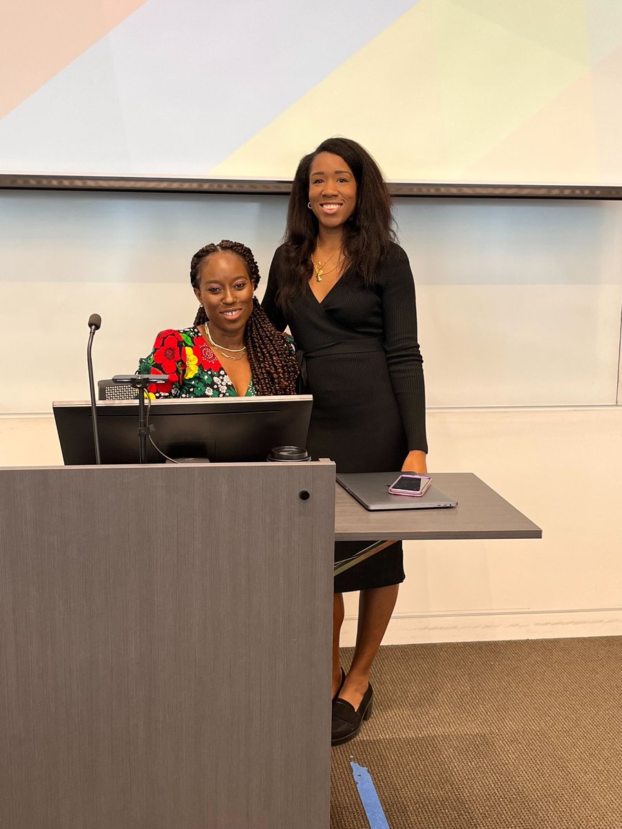 dataiku's tweet photo. We were honored to sponsor @BlkWomeninData hosted by @cadoctorsister this weekend. One way we practice inclusion is by supporting events that open up opportunities for Black women, like this one. Shout out to Ufi + Sibongile for a great presentation! #DataikuLife #BWDSummit2022 https://t.co/MQykkIsx7M