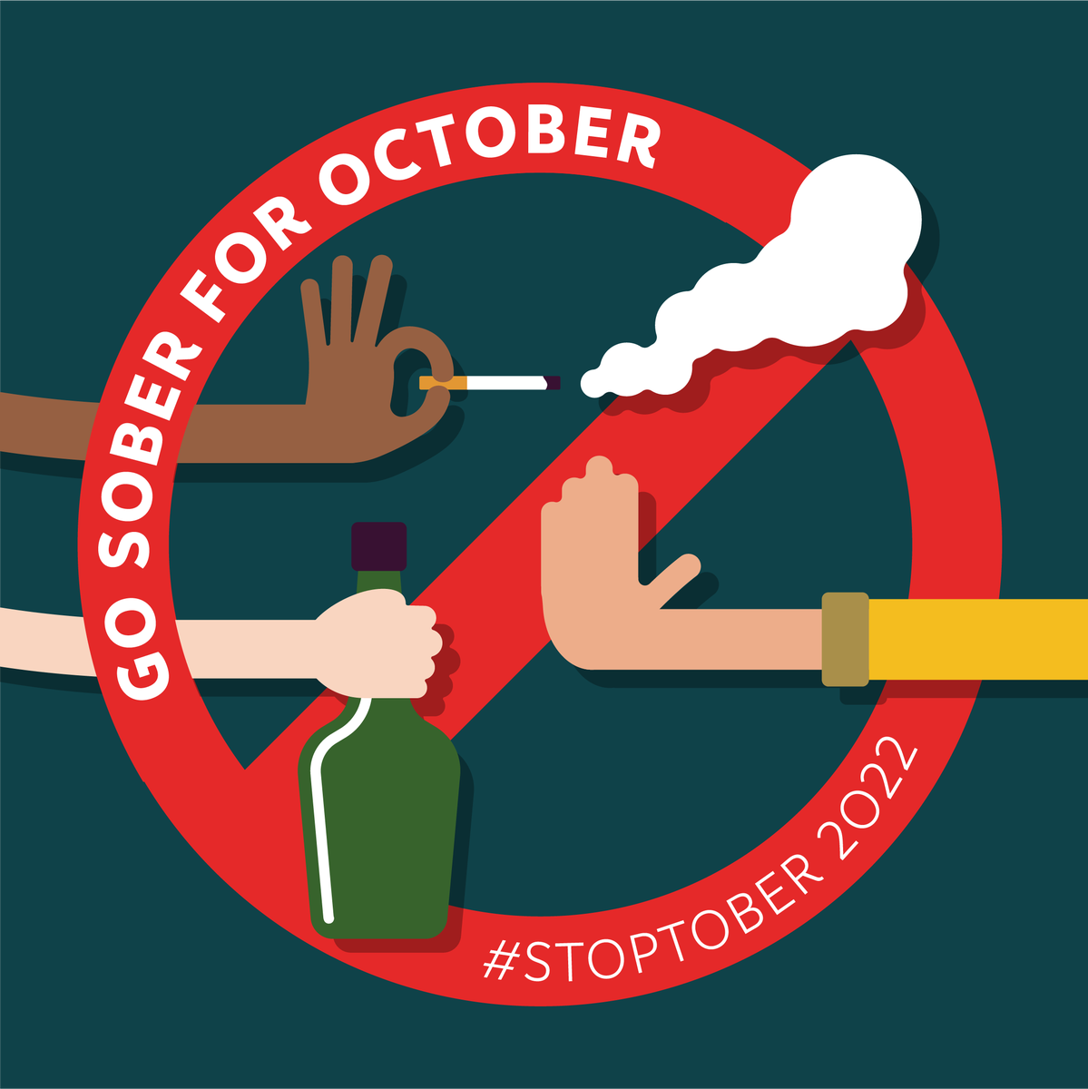 It's officially a countdown to Christmas, a time of giving, receiving, family, friends... and often indulgence. Are you joining #Stoptober or @gosoberuk to help hit the health train early? If so, we support you - you got this!  🚭