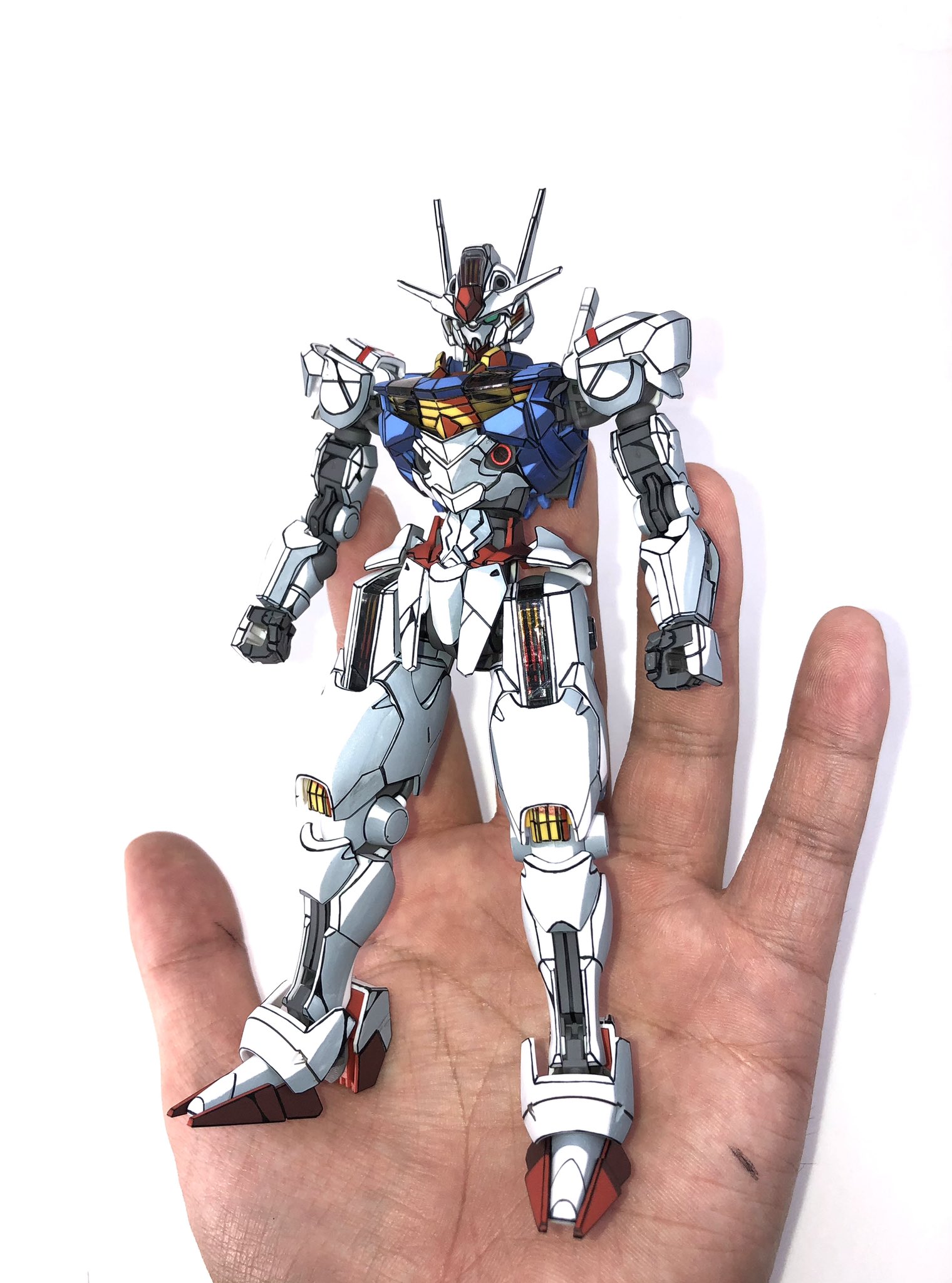 SDガンダムエアリアル 小改修イラスト風塗装完成品