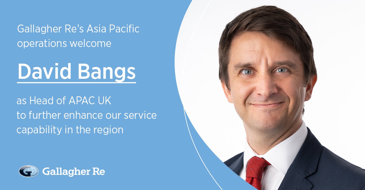 Delighted to welcome back David Bangs this week, as Head of APAC UK. David re-joins Gallagher Re in London after 15 years in Asia to help coordinate complex client relationships, support our teams and drive growth across our Asia Pacific business. #TalentAcquisition