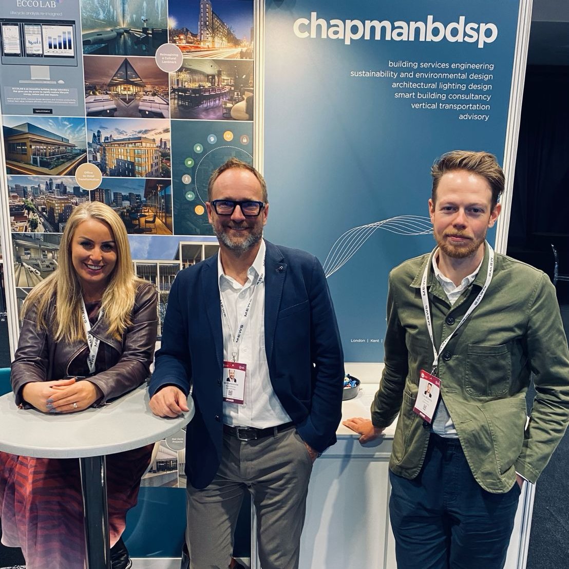 Over 1000 delegates this year at the Annual Hotel Conference (AHC) it’s great to be back in Manchester with the chapmanbdsp team; Lucy Scott, Ian Duncombe and Tom Williams. With Ian and Tom giving a great snap session on building performance :)🏨🏗️🌿 #hotels #design #team