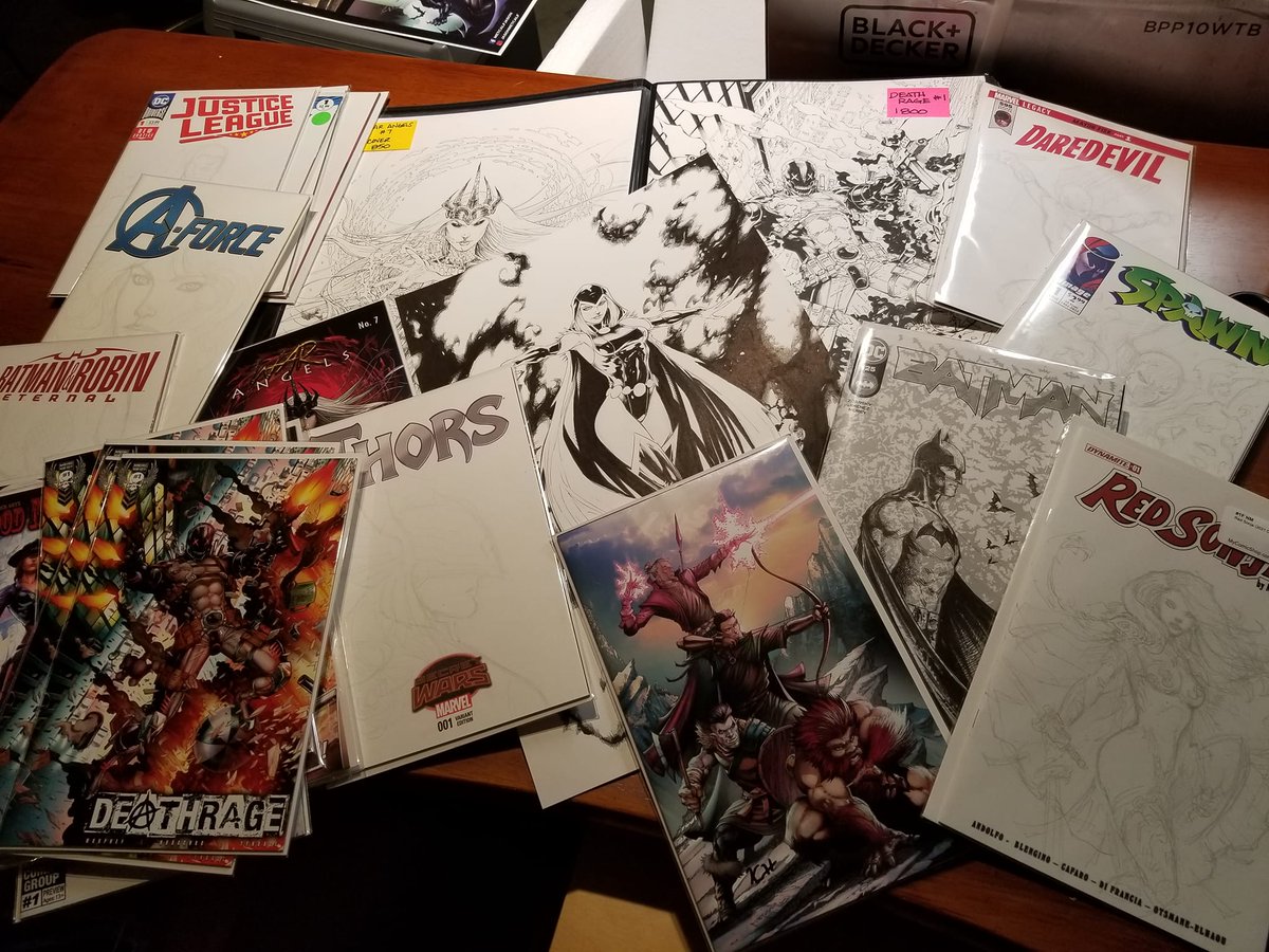Gathering the Original Art and comics for this year's #NYCC - I'll be at table D-28 in Artist Alley - see you there!  #originalart #commissions #sketchcovers #comicbookart #comicart #comics
