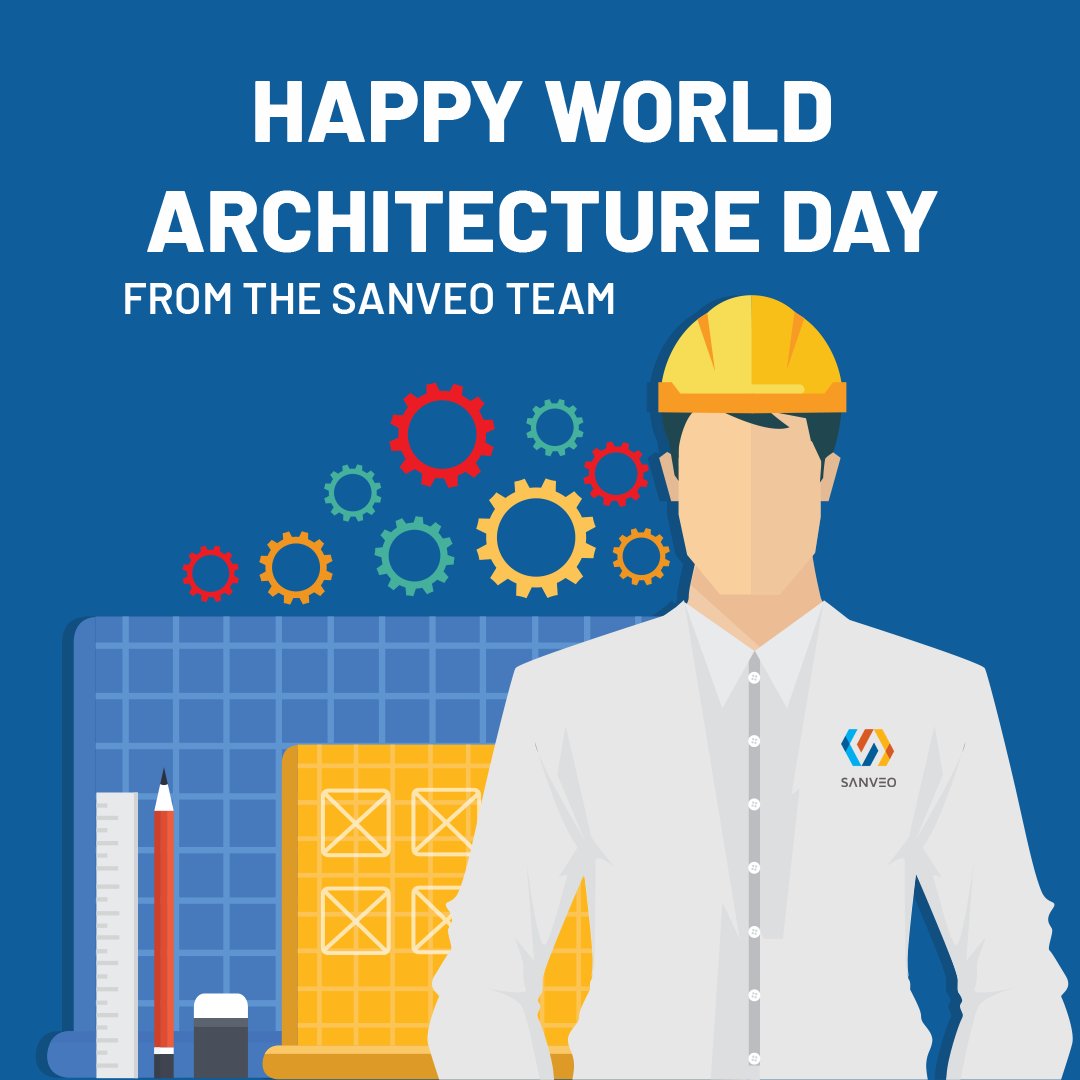 Sanveo's tweet photo. Architects are the ones who help us craft perfect designs. Here's to thanking them on World Architecture Day! 

#architectureday #architectureprojects #sanveo https://t.co/ffE8AtgFaU