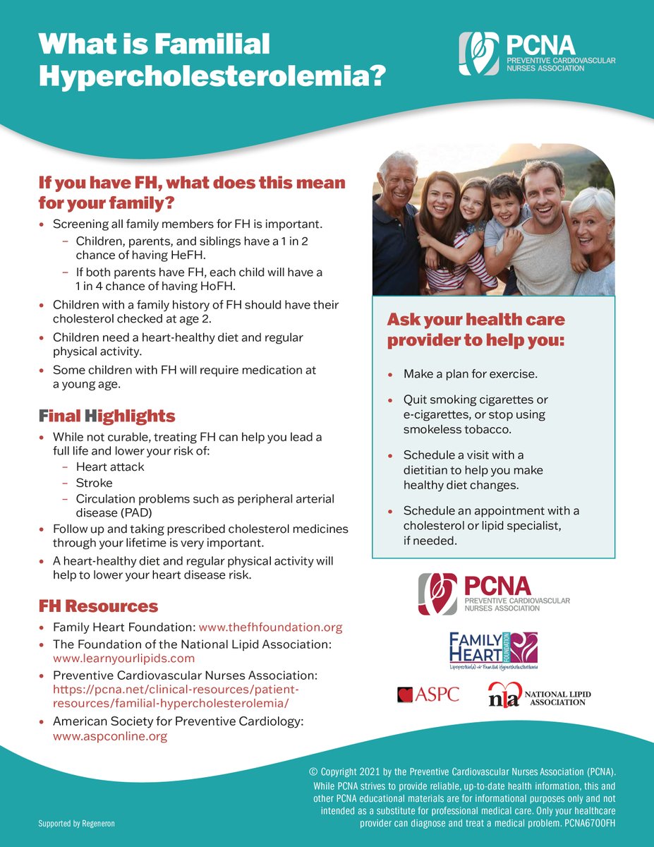 Family Heart Foundation (@familyheartfdn) on Twitter photo Do you #KnowFH? Download the Familial Hypercholesterolemia (FH) resource from <a href="/HeartNurses/">Preventive Cardiovascular Nurses Association</a> to learn more and help others recognize FH when they see it. Now available in other languages!
Download and share:
familyheart.org/pcna-fh-fact-sโฆ Do you #KnowFH? Download the Familial Hypercholesterolemia (FH) resource from <a href="/HeartNurses/">Preventive Cardiovascular Nurses Association</a> to learn more and help others recognize FH when they see it. Now available in other languages!
Download and share:
familyheart.org/pcna-fh-fact-sโฆ